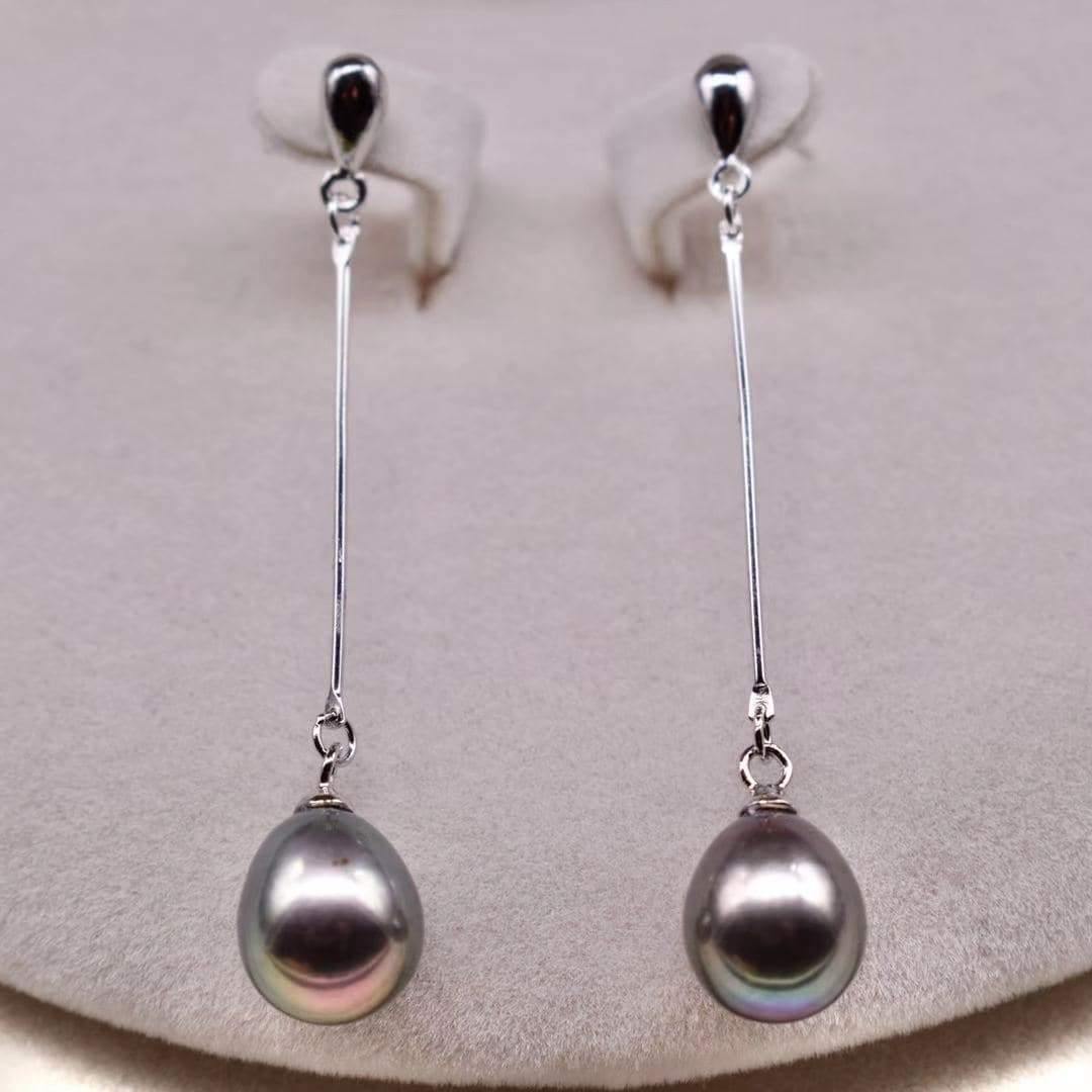 Grey pearl earrings deals dangle