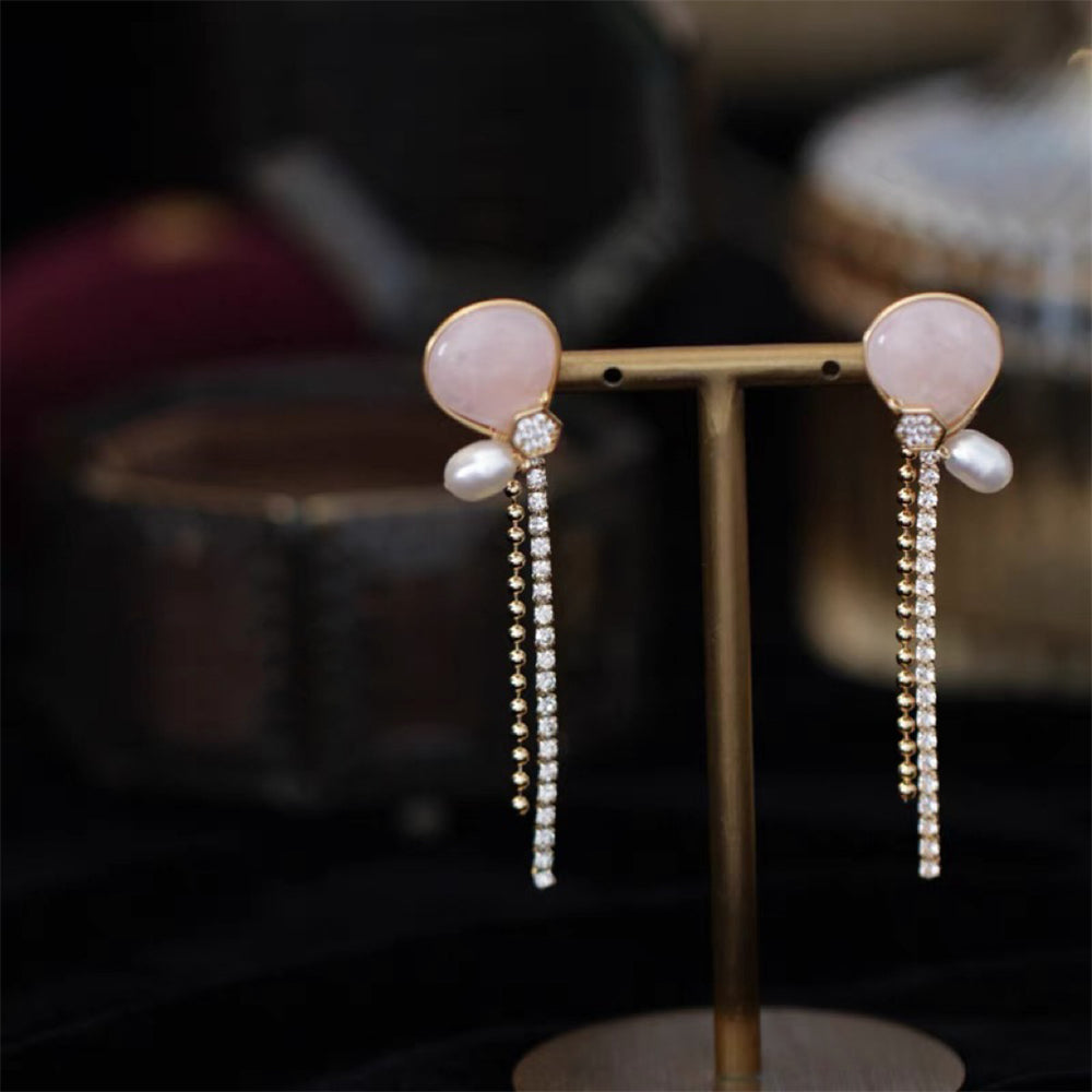 Freshwater Pearl Jacket Earrings - Butterfly - Akuna Pearls