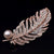 Freshwater Pearl Brooch - Feather - Akuna Pearls