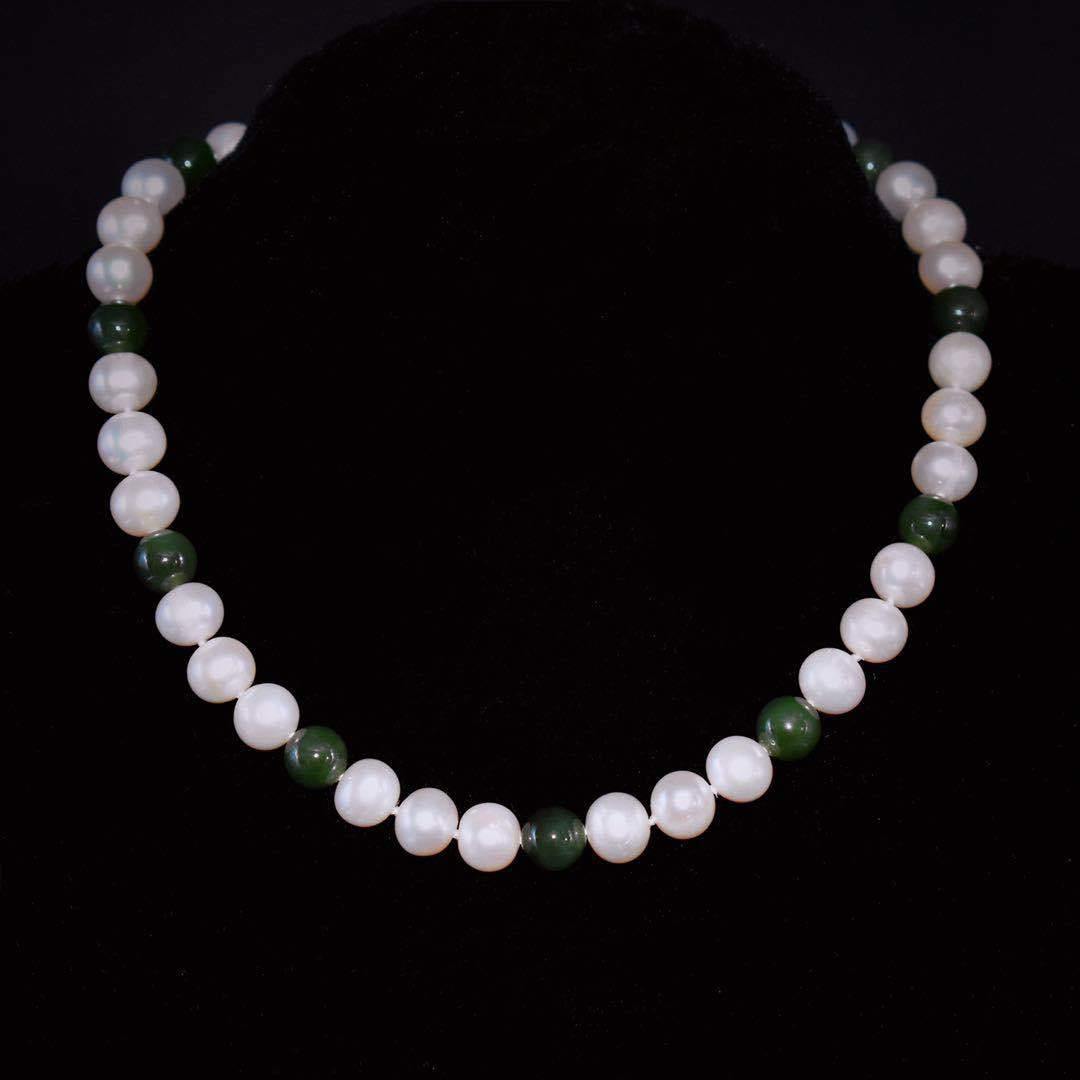 Classic Freshwater Pearl Necklace - Jade - Akuna Pearls