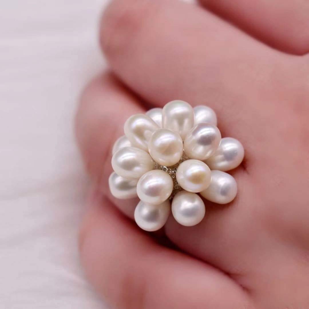 Freshwater Pearl Adjustable Ring - Jonquil - Akuna Pearls