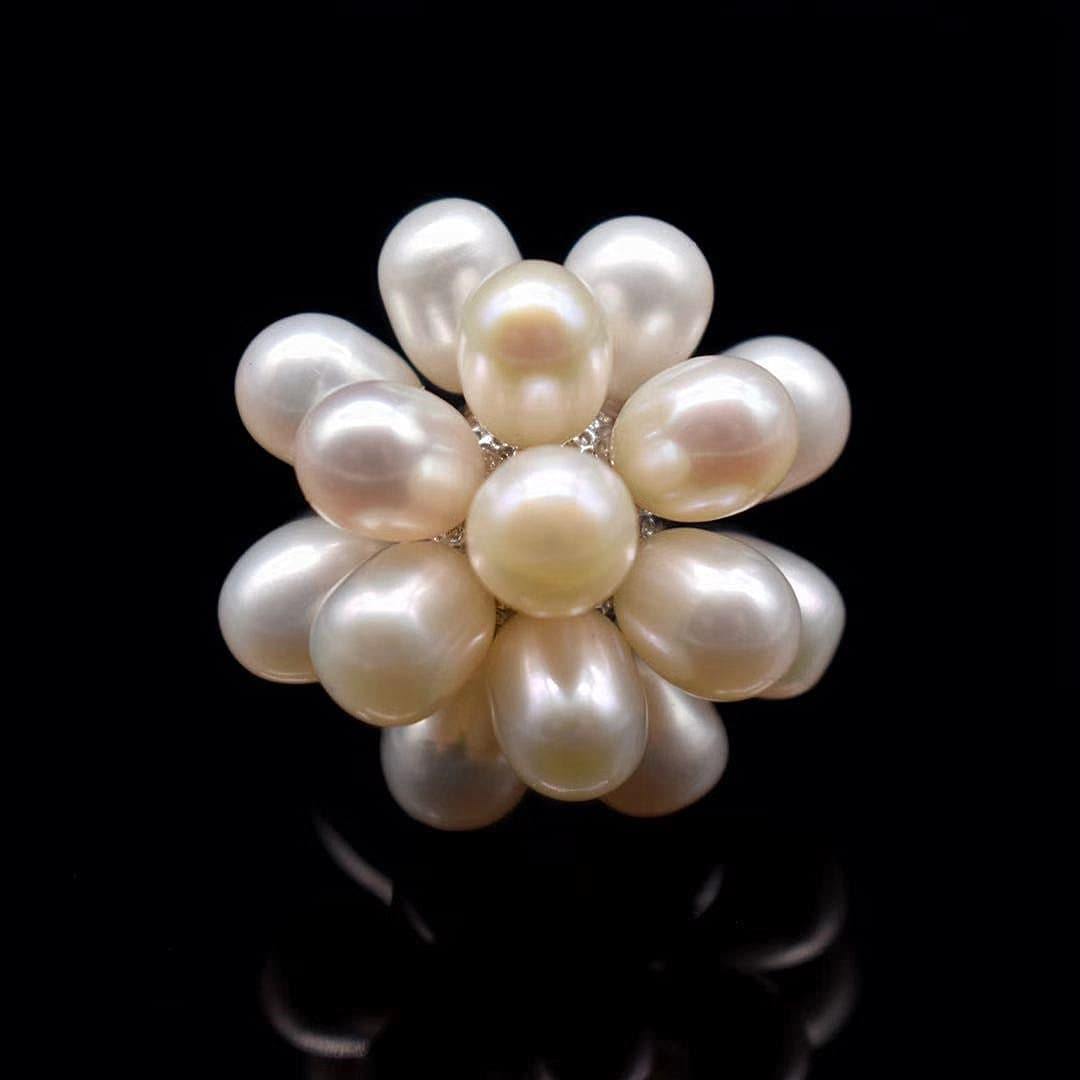 Freshwater Pearl Adjustable Ring - Jonquil - Akuna Pearls