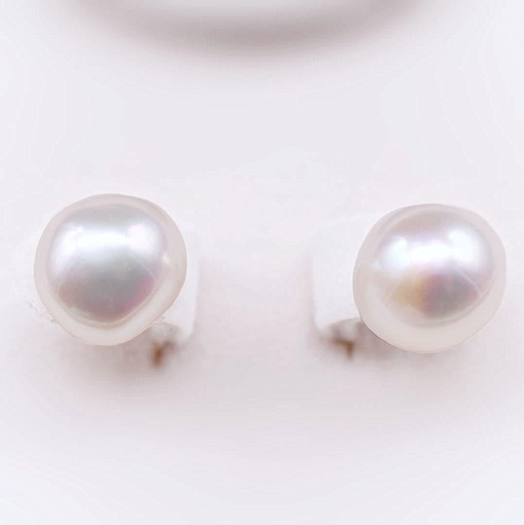 Baroque Pearl Stud Earrings - Kotori - Akuna Pearls