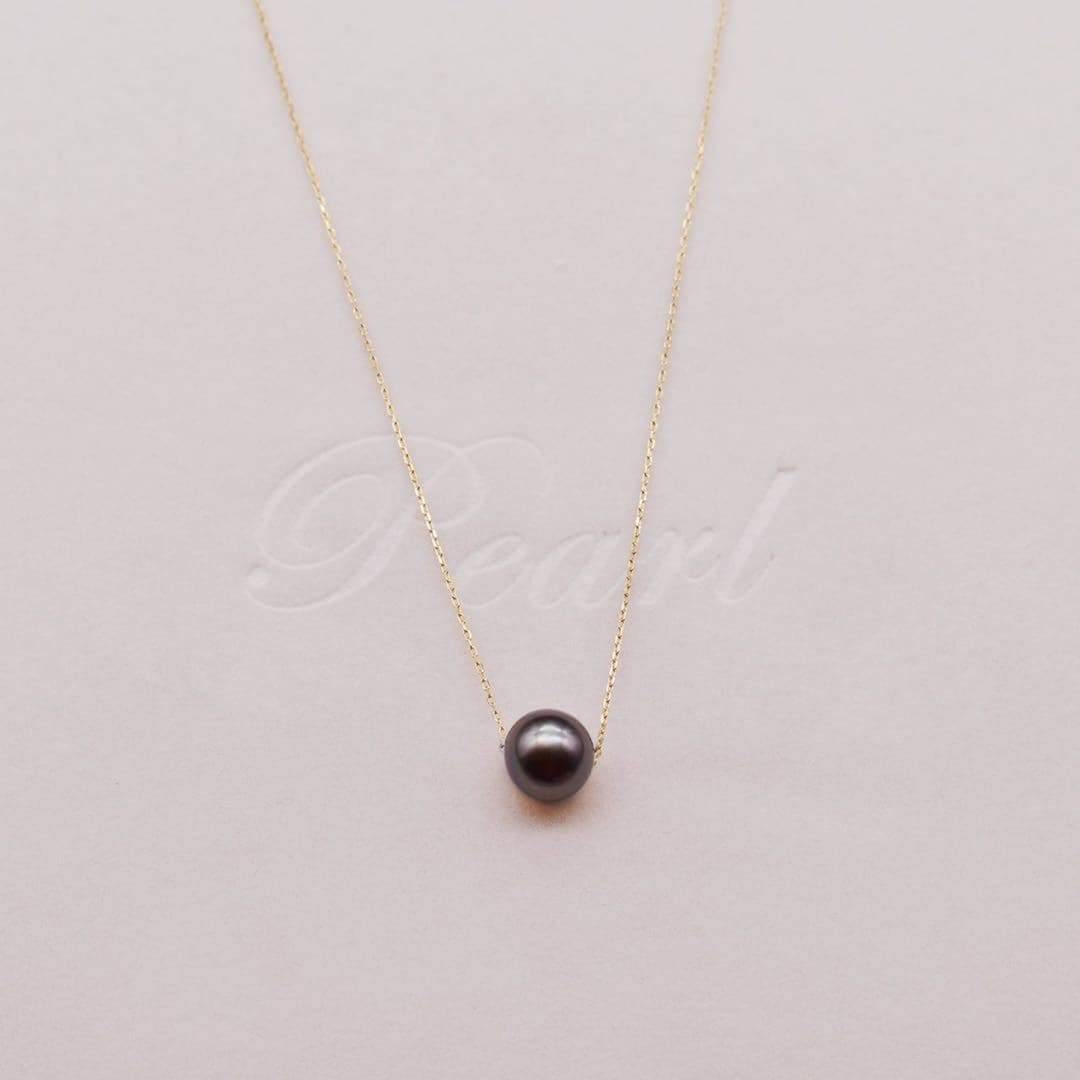 Freshwater Pearl Floating Necklace - Minimalism - Akuna Pearls