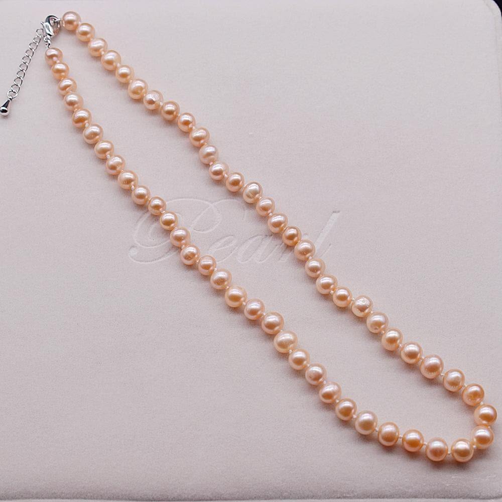 Classic Freshwater Pearl Necklace 8mm Oval - Akuna Pearls