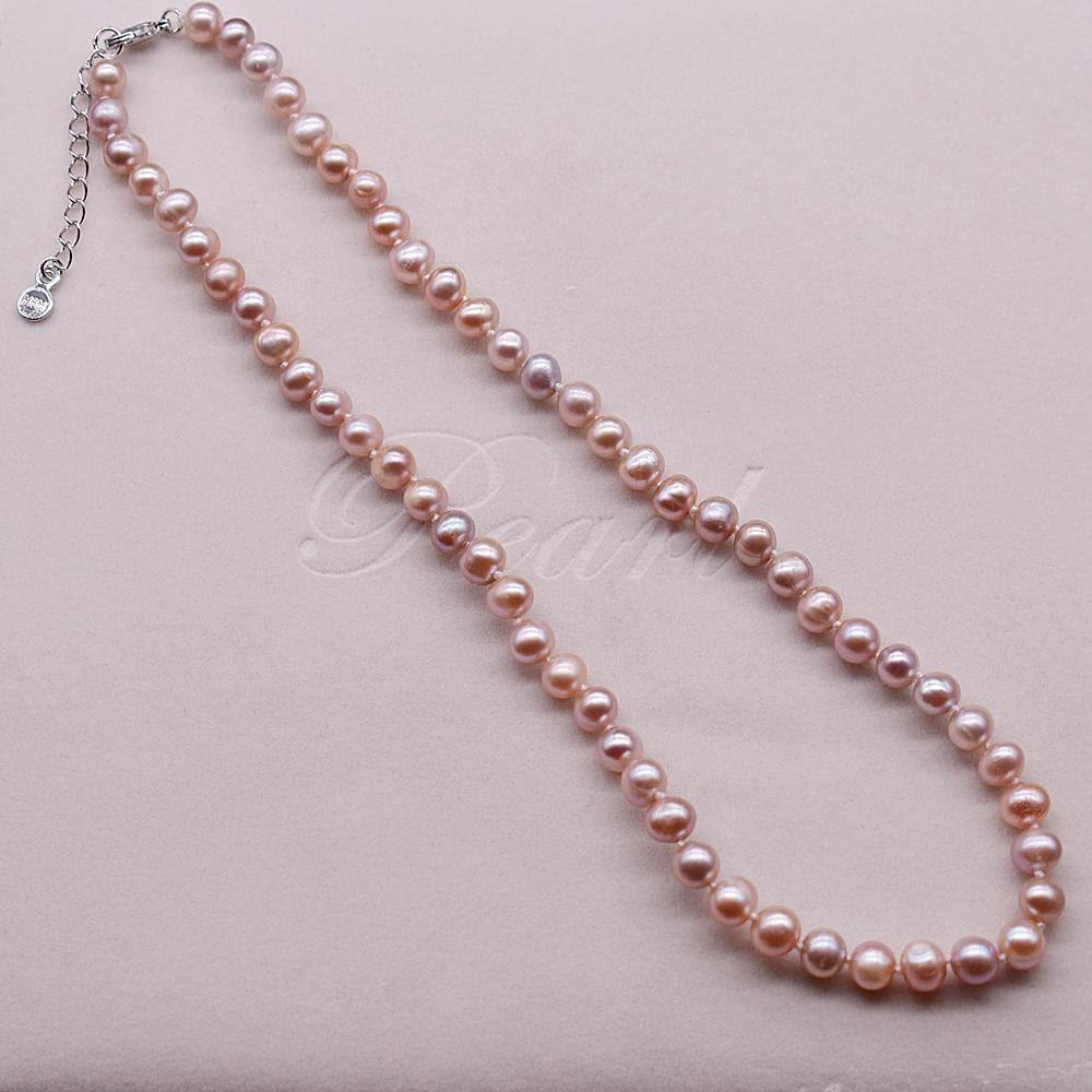 Classic Freshwater Pearl Necklace 8mm Oval - Akuna Pearls