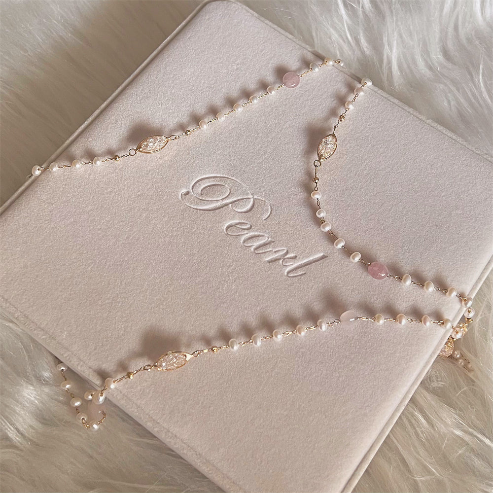 Freshwater Pearl Long Necklace - Roseann - Akuna Pearls