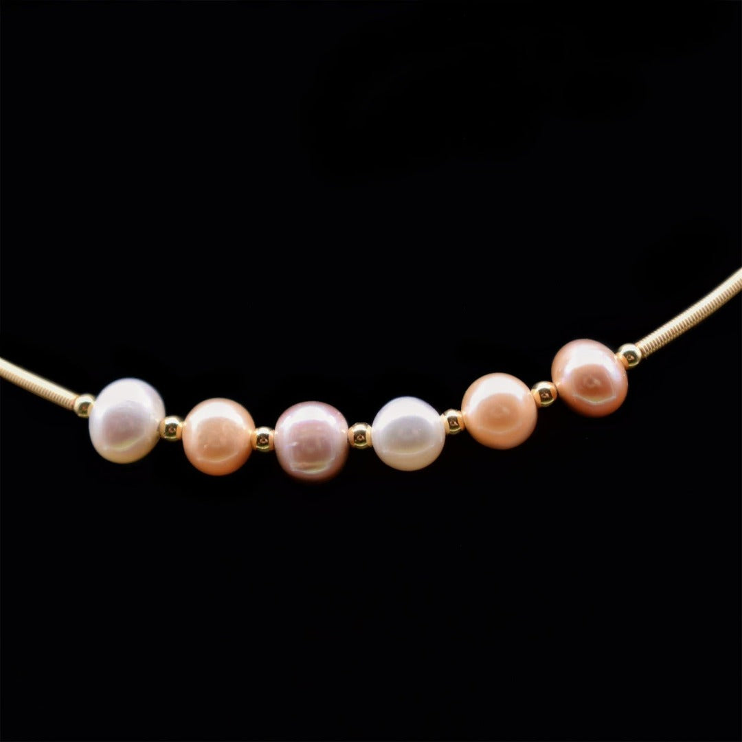 Freshwater Pearl Open Choker Necklace - Rowen - Akuna Pearls