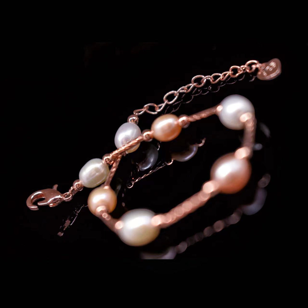 Honora Cultured Pearl Bronze Multi-Strand Bead Bracelet Toggle 7.5