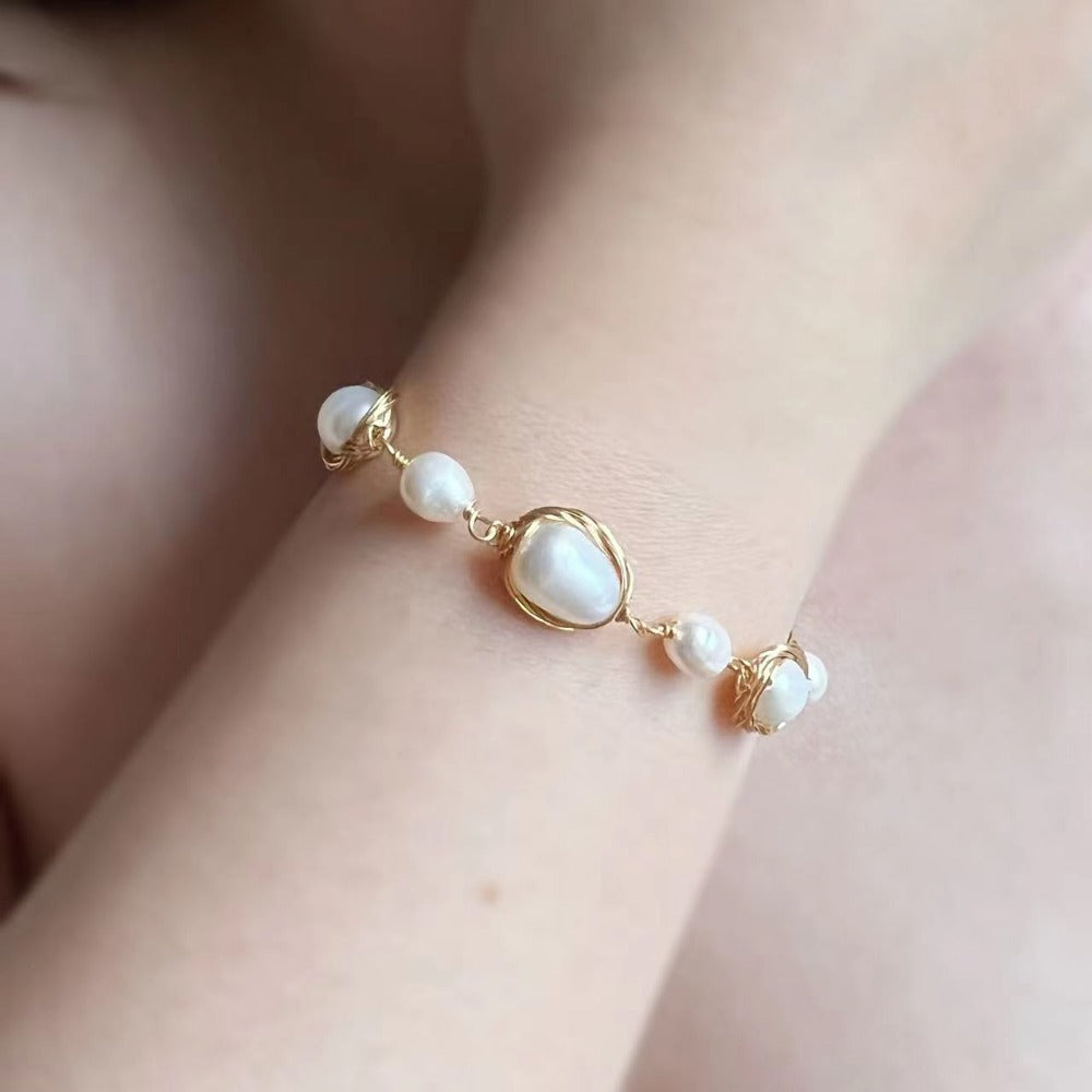 Freshwater Pearl and Swarovski Crystal First Communion Bracelet | Firs -  Clothed with Truth