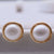 Baroque Pearl Studs - Gold Edge - Akuna Pearls