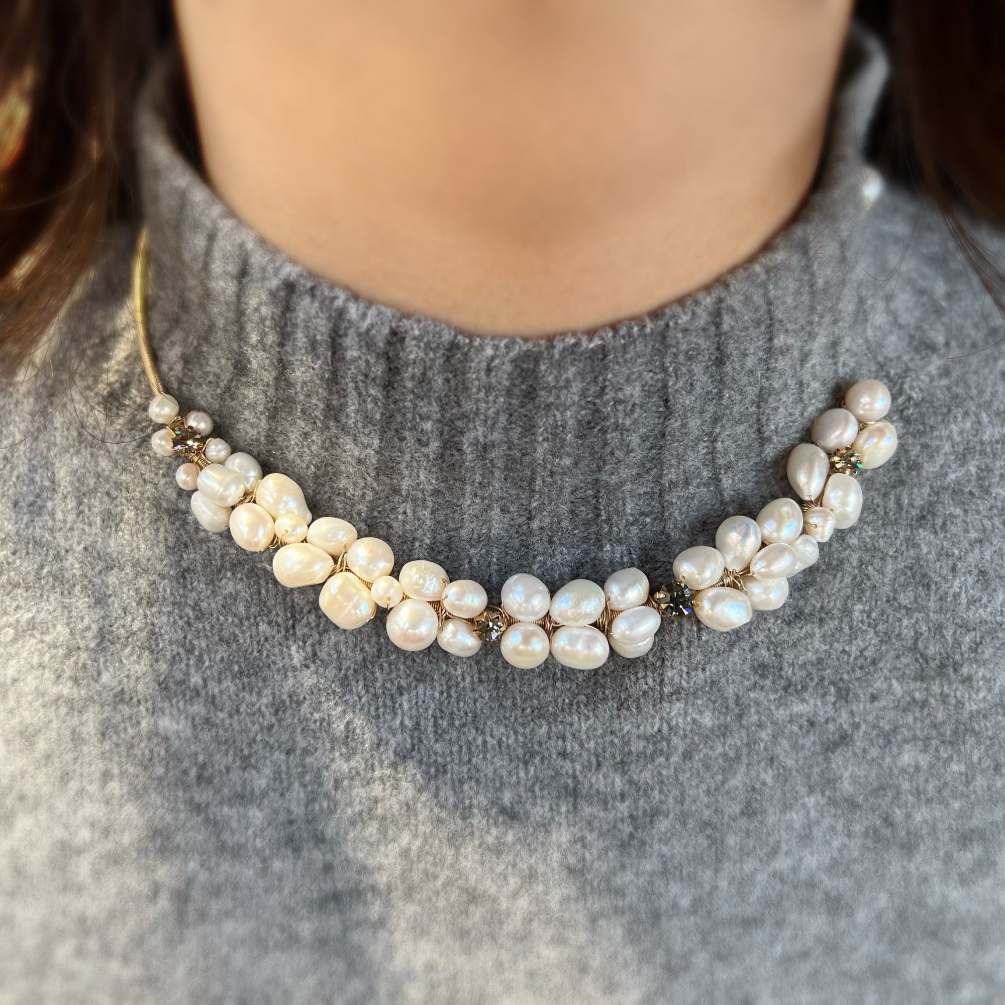 Freshwater Pearl Open Choker Necklace - Akuna Pearls