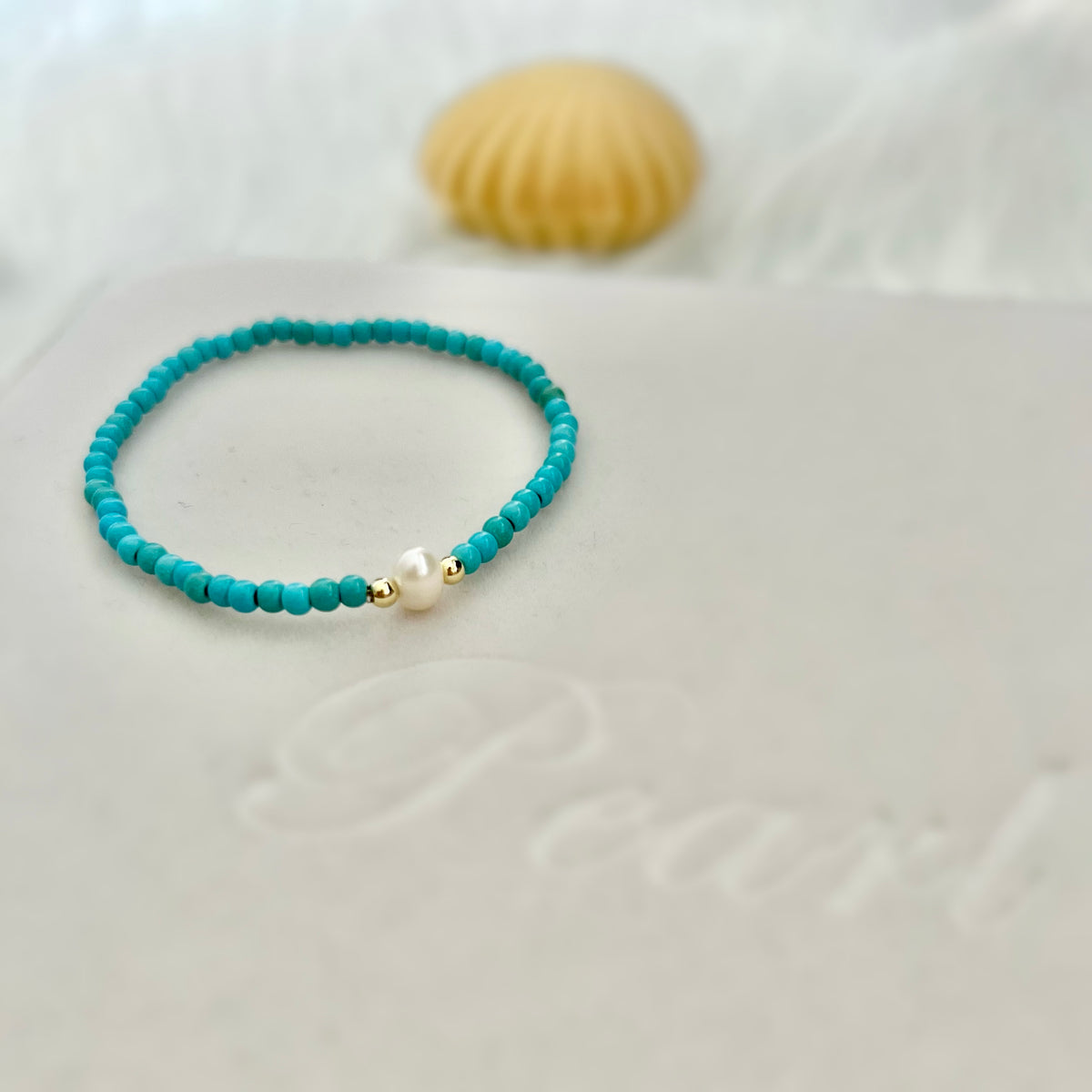 Freshwater Pearl &amp; Beads Bracelet - Turquoise - Akuna Pearls